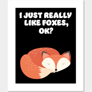 Fox Foxes Sleep Sleeping Watercolor Polygon Idea Posters and Art